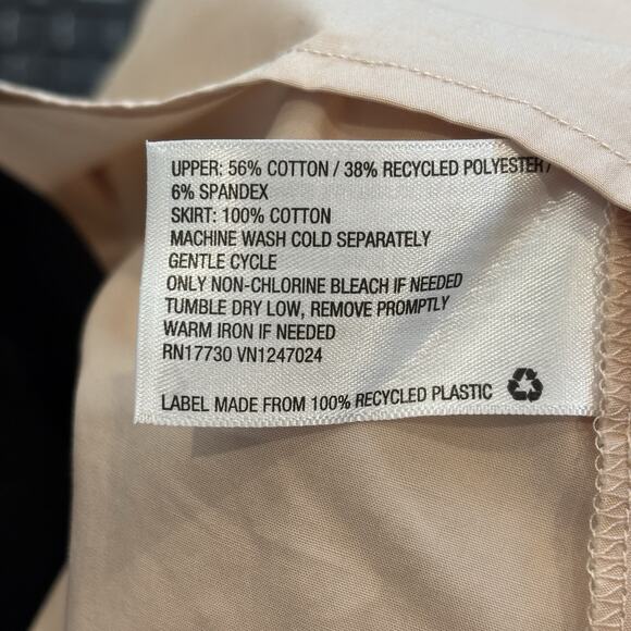 NWT A New Day Beige Knit Tank & Poplin High Low Hem Midi Dress Small Pockets! - Picture 7 of 8